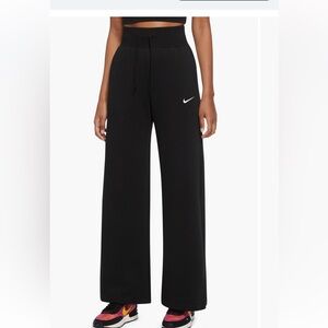 Nike Phoenix High Waist Wide Leg Sweatpants Medium Black